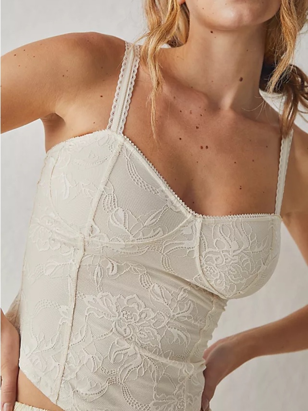 Free People Intimately Lace Bustier Cami Top Size XS - Picture 2 of 6